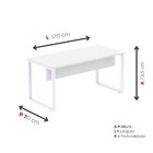 Mesa Madeira M1700/700p25tub 170cm Industrial Branco E Lilás