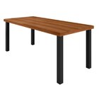 Mesa Madeira Maciça 200cm X 90cm Athenas Preto / Marrom