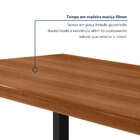 Mesa Madeira Maciça 200cm X 90cm Athenas Preto / Marrom