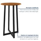 Mesa Madeira Maciça 70cm Bistrô Coliseu Preto / Marrom