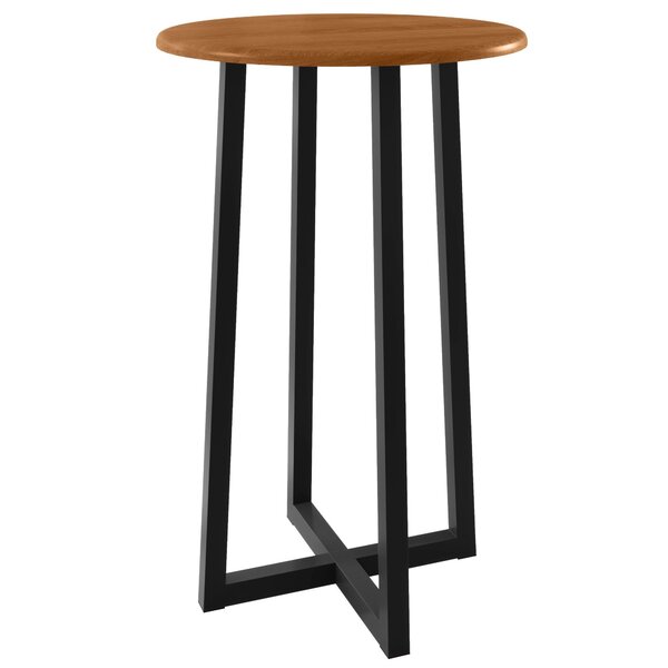 Mesa Madeira Maciça 70cm Bistrô Coliseu Preto / Marrom