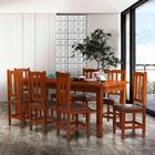 Mesa Madeira Maciça Mdp Com 8 Cadeiras Estofadas 200 X 88 Cas