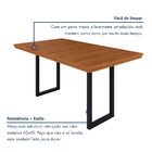 Mesa Madeira Maciça Ripado 200x90cm Itália Preto / Marrom