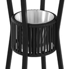 Mesa Madeira Maciça Ripado 70cm Bistrô Bar Preto/marrom