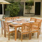 Mesa Madeira Quadrada Ipanema 74x150x150cm