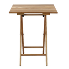 Mesa Madeira Dobrável Quadrada Tropicália Teca 72x60x60cm