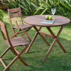 Mesa Madeira Redonda Dobrável Ipanema 74x90x90cm Marrom Butzke