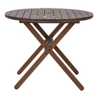 Mesa Madeira Redonda Dobrável Ipanema 74x90x90cm Marrom Butzke