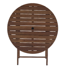 Mesa Madeira Redonda Dobrável Ipanema 74x90x90cm Marrom Butzke