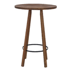 Mesa Madeira Redonda Verona 100x70cm Marrom Buztke