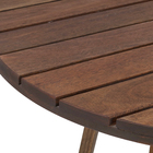 Mesa Madeira Redonda Verona 100x70cm Marrom Buztke