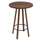 Mesa Madeira Redonda Verona 100x70cm Marrom Buztke