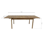 Mesa Madeira Retangular Extensivel Tropicália 240x90cm Naterial
