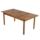 Mesa Madeira Retangular Tropicália 75x90x240cm Marrom Naterial