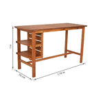 Mesa Madeira Yumi 100x70x178,5cm Marrom Naterial