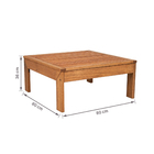 Mesa Madeira Yumi 36x80x80cm Marrom Naterial