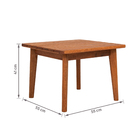 Mesa Madeira Yumi 41x55x55cm Marrom Naterial
