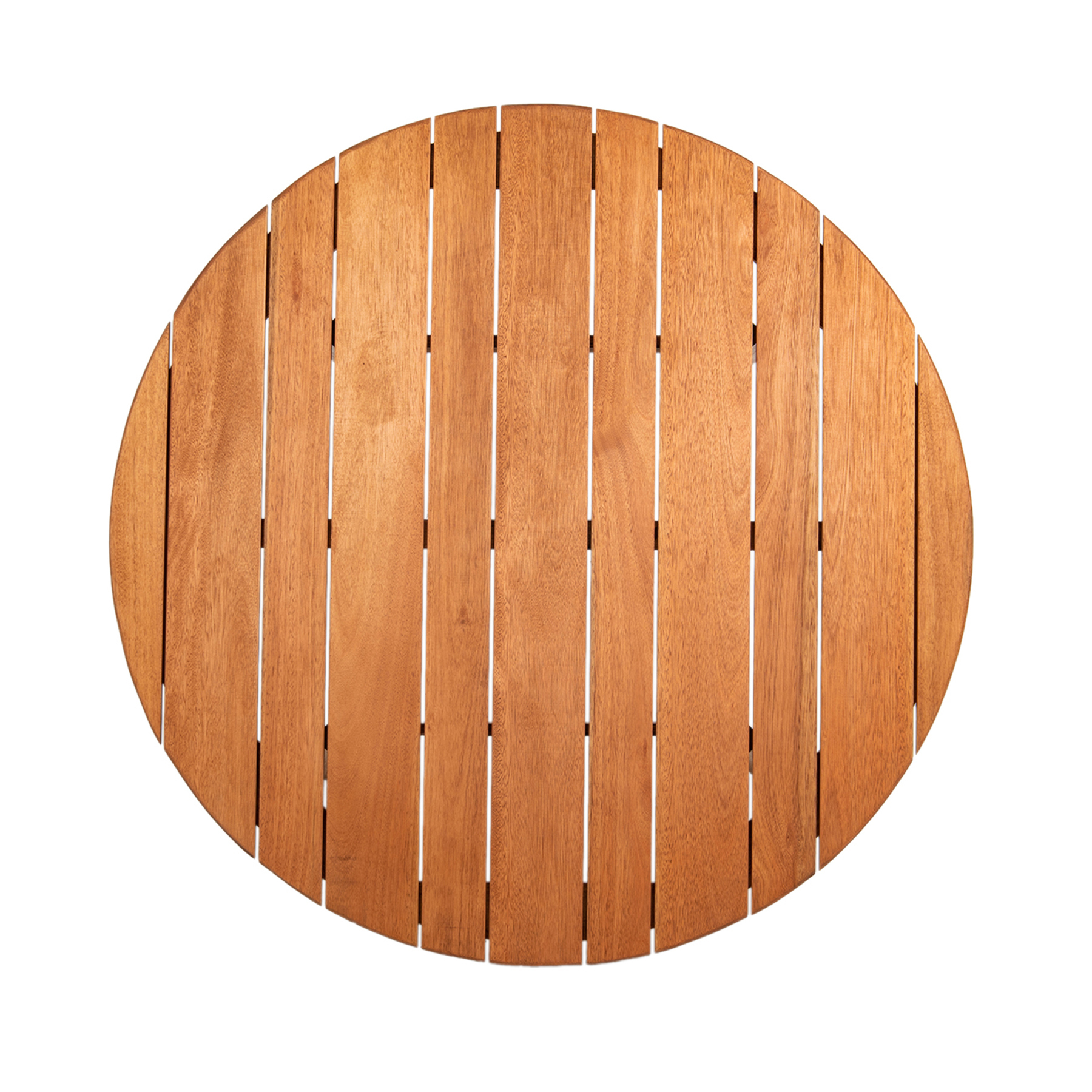 Mesa de Jardim Redonda em Madeira 75x130cm Marrom Yumi Naterial