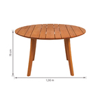 Mesa Madeira Yumi 75x130cm Marrom Naterial