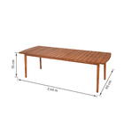 Mesa Madeira Yumi 75x95x240cm Marrom Naterial