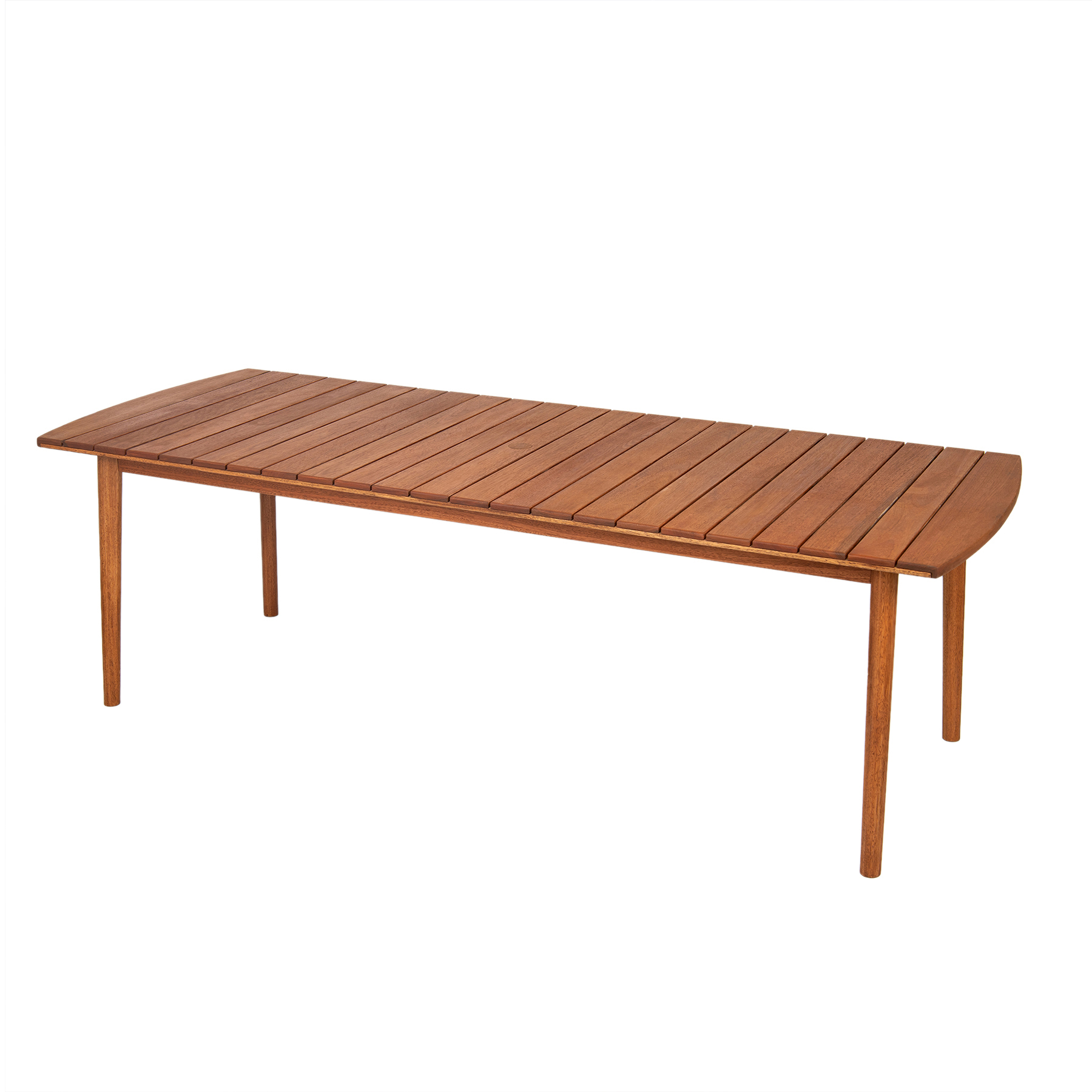 Mesa de Jardim Retangular em Madeira 75x95x240cm Marrom Yumi Naterial