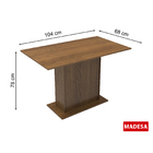 Mesa Madesa com Tampo de Madeira 5329