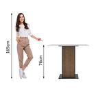 Mesa Madesa Quadrada Tampo De Vidro 5295a - Preto/rustic