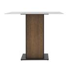 Mesa Madesa Quadrada Tampo De Vidro 5295a - Preto/rustic