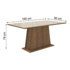 Mesa Madesa Retangular Tampo De Vidro 5364 - Rustic/crema
