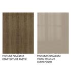 Mesa Madesa Retangular Tampo De Vidro 5364 - Rustic/crema