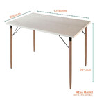 Mesa Madri Cor Avelã Com Pés Cor Natural Salaone