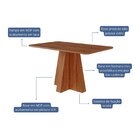 Mesa Maite 130 Cm Sem Vidro Cinamomo