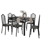 Mesa Malva T01 6 Cadeiras 121 Assento Mosaico Silver 136 Cm