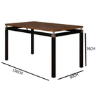 Mesa Malva T01 Com 6 Cadeiras 118 Assento Preto 136 Cm