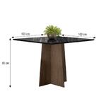 Mesa Marina 100x100 Imbuia/preto
