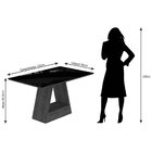 Mesa Mdf 130cm Com Tampo De Vidro Alana Cimol