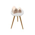 Mesa Melody Iluminada Com Led Móveis Branco Acetinado