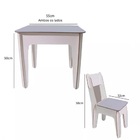 Mesa Mesinha Infantil Com Cadeira Em Madeira Para Estudo Rosa