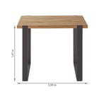 Mesa Metal 107x75x130cm Marrom Bermeo Naterial