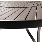 Mesa Metal 72x150x150cm Marrom Porto Rico Portinaty