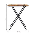 Mesa Metal 75x75x75cm Jatobá Amazonas Metalnew