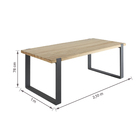 Mesa Metal 78x100x210cm Marrom Bermeo Naterial