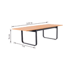 Mesa Metal Extensível 192x100x74cm a 257cm Cinza Calypso Naterial