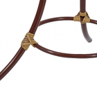 Mesa Metal Redonda  Roma 80x61cm Marrom