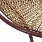 Mesa Metal Redonda  Roma 80x61cm Marrom