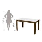 Mesa Miami 1,37m Off White / Carvalho Dobuê