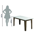 Mesa Miami 1,60m Cedro / Off White Dobuê