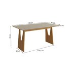 Mesa Mila Para Sala De Jantar Premium Freijo/bronze