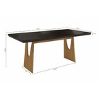 Mesa Mila Para Sala De Jantar Premium Preto Fosco