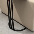 Mesa Moderna Lateral Freijo Pes De Ferro Preto